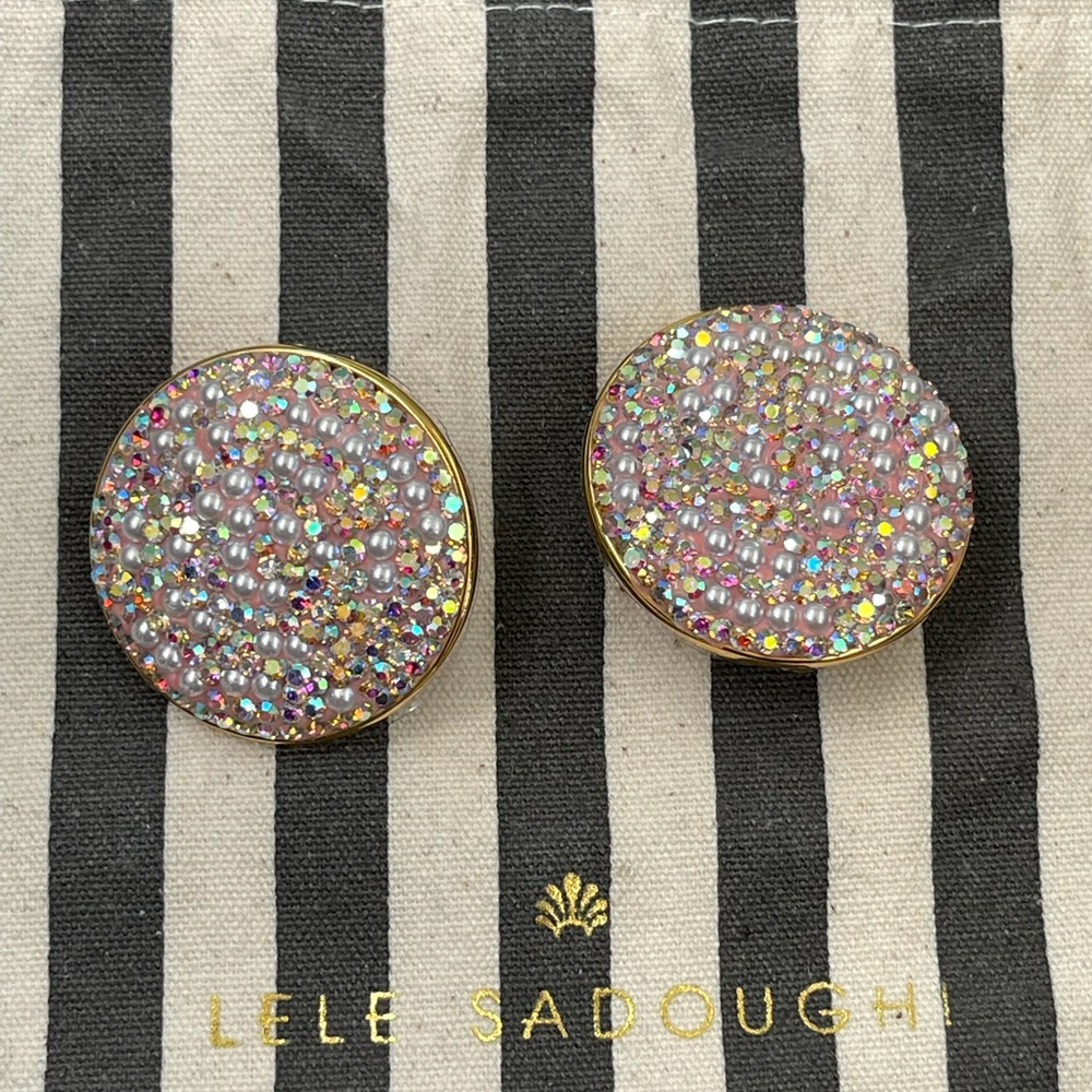 NWOT lele sadoughi shimmer clip on earrings
